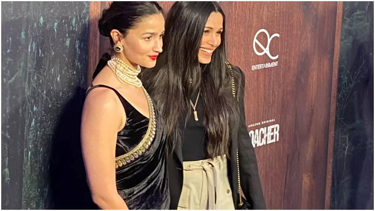 Alia Bhatt and Freida Pinto steal the spotlight in black at the London screening of the Poacher series | – Times of India