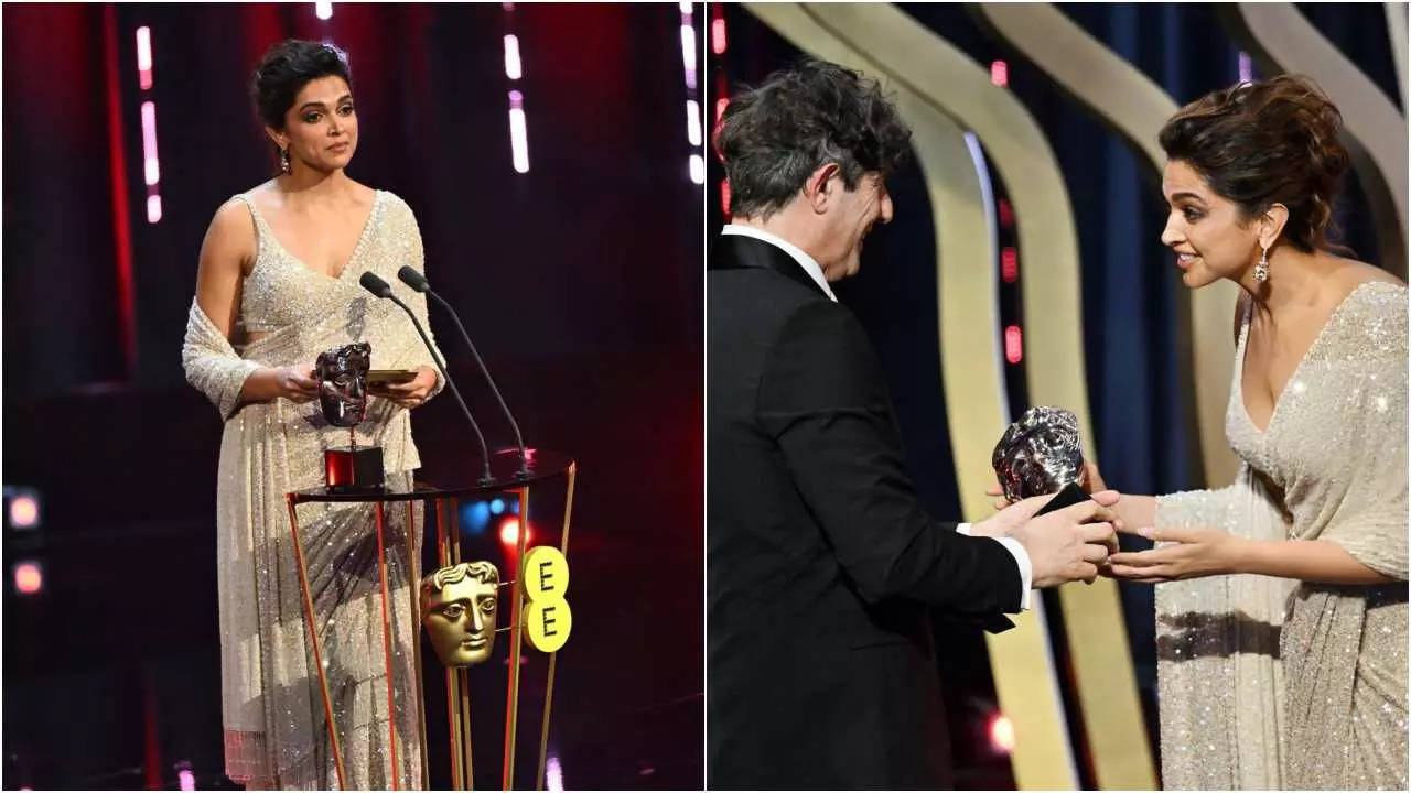 Deepika presents Jonathan Glazer with BAFTA