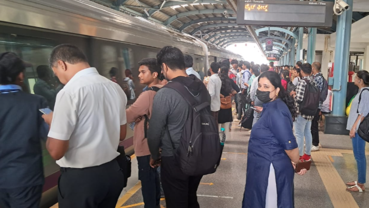 Slow moving trains on Purple Line irks Namma Metro passengers | Bengaluru News – Times of India