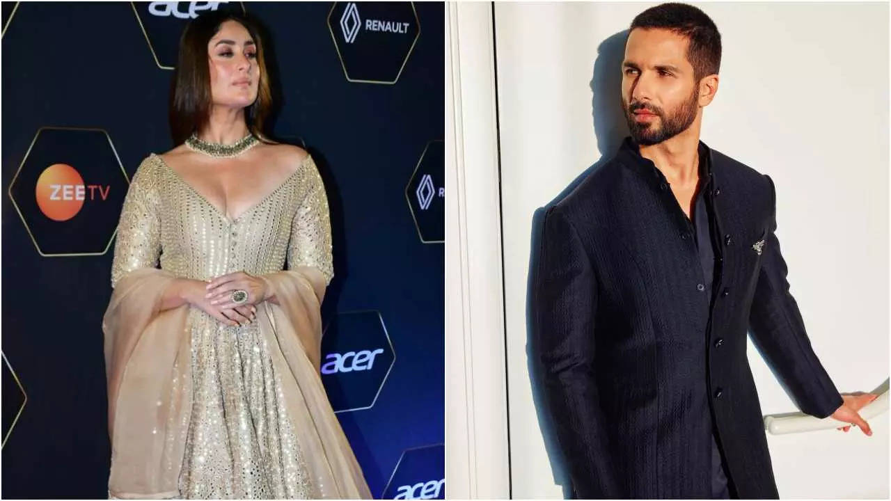 Kareena Kapoor Khan ignores Shahid Kapoor on the Dadasaheb Phalke Worldwide Movie Pageant Awards 2024 pink carpet |