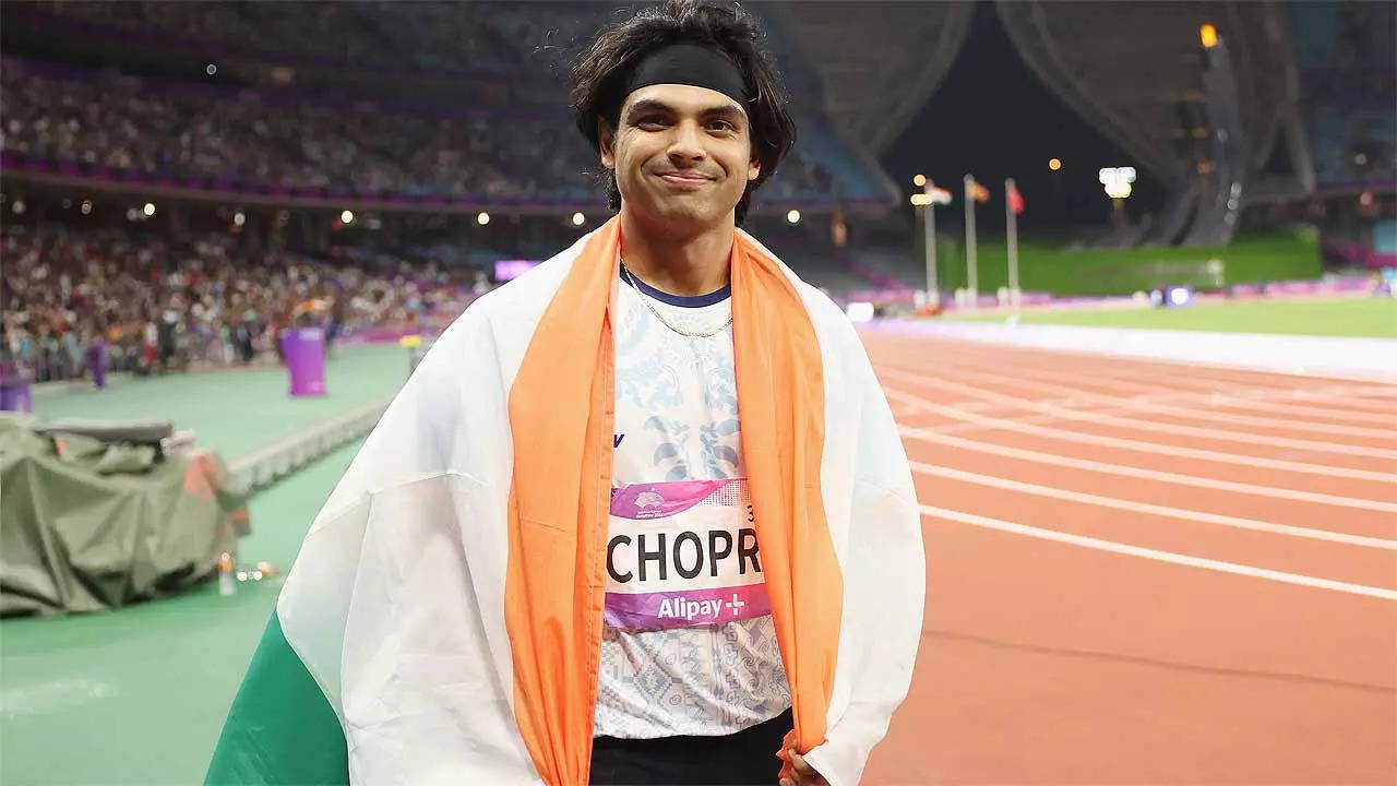 Asian Games gold medalist Neeraj Chopra. (Photo by Lintao Zhang/Getty Images)