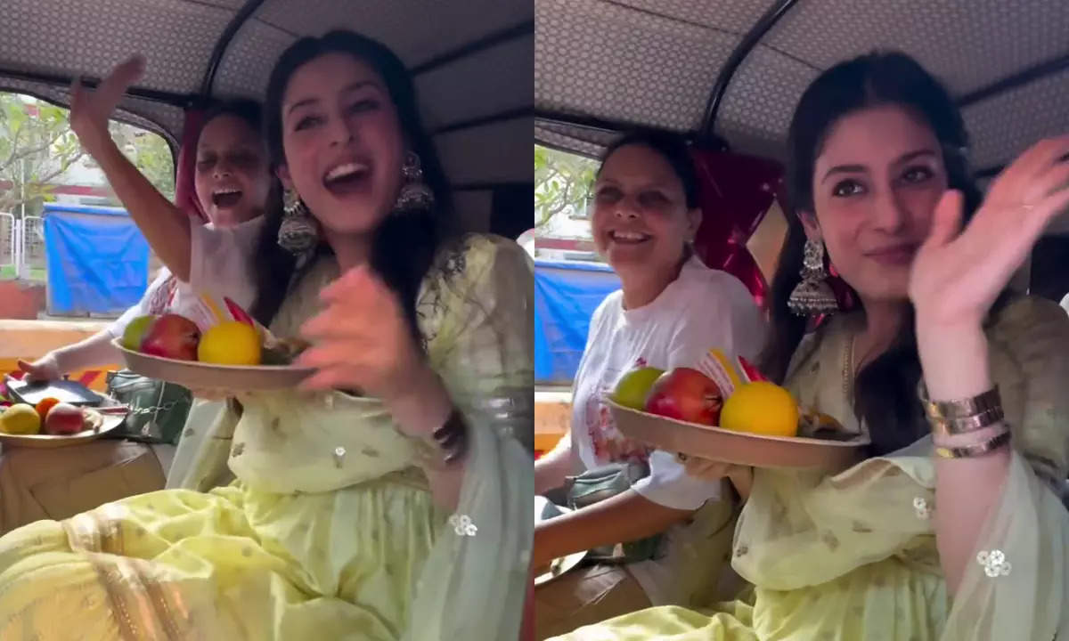 Isha Malviya visits Iskcon temple to take blessings for her upcoming projects, enjoys auto ride