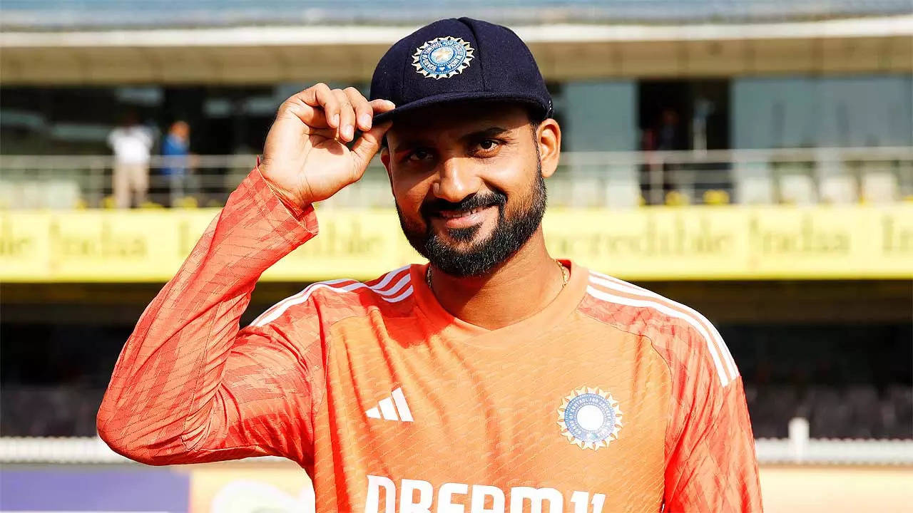 Akash Deep received his debut Test cap in Ranchi. (BCCI Photo)