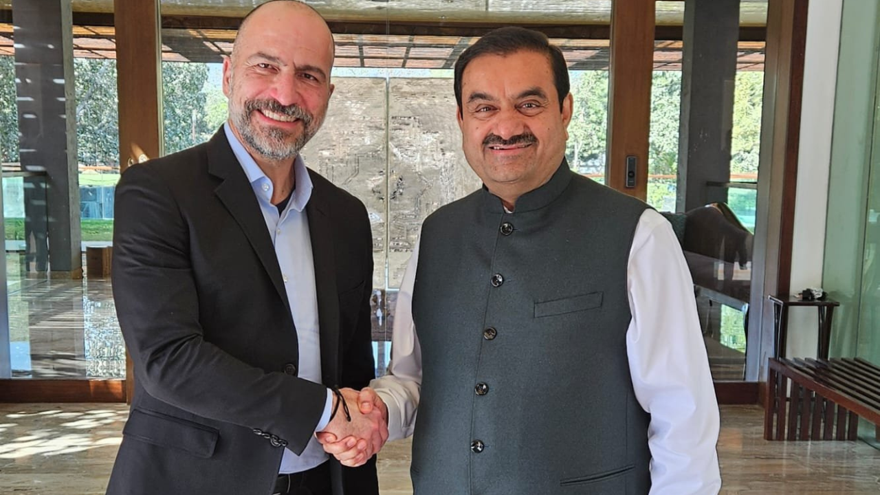 Gautam Adani meets Uber CEO Dara Khosrowshahi , hints at collaboration