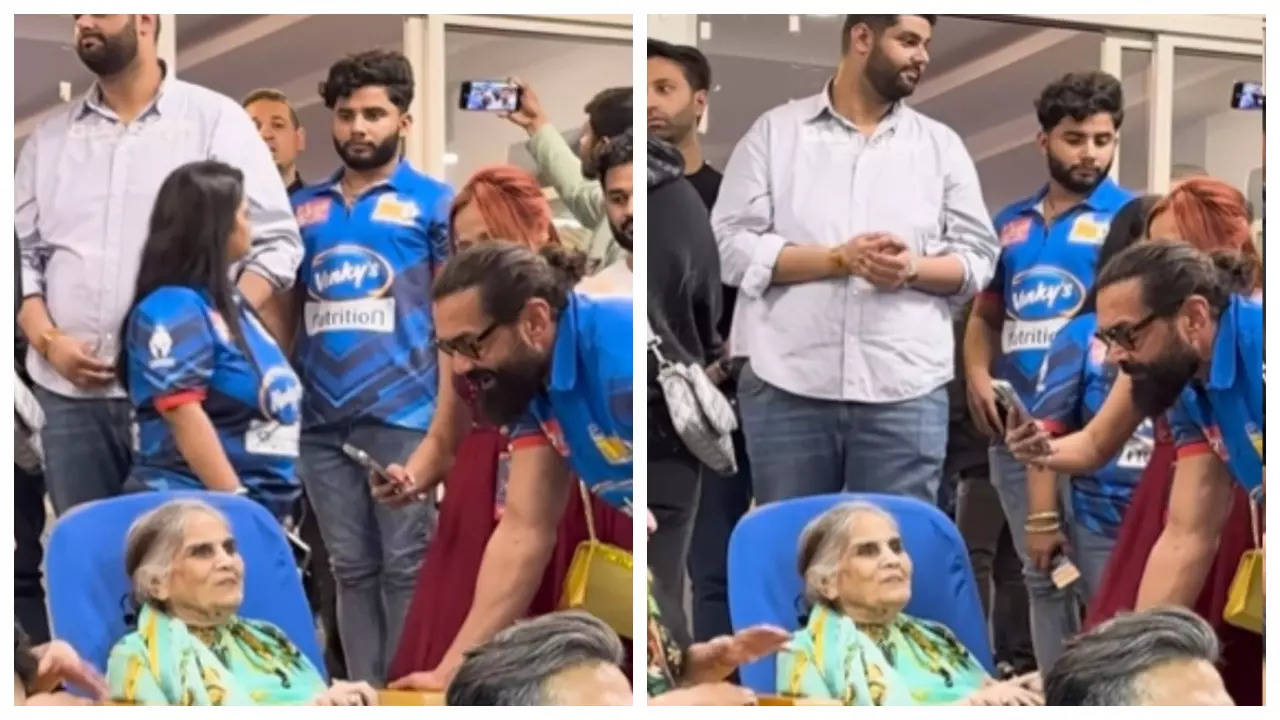 Video of Bobby Deol’s sweet interaction with Salman Khan’s mother at an event goes viral – WATCH | – Times of India