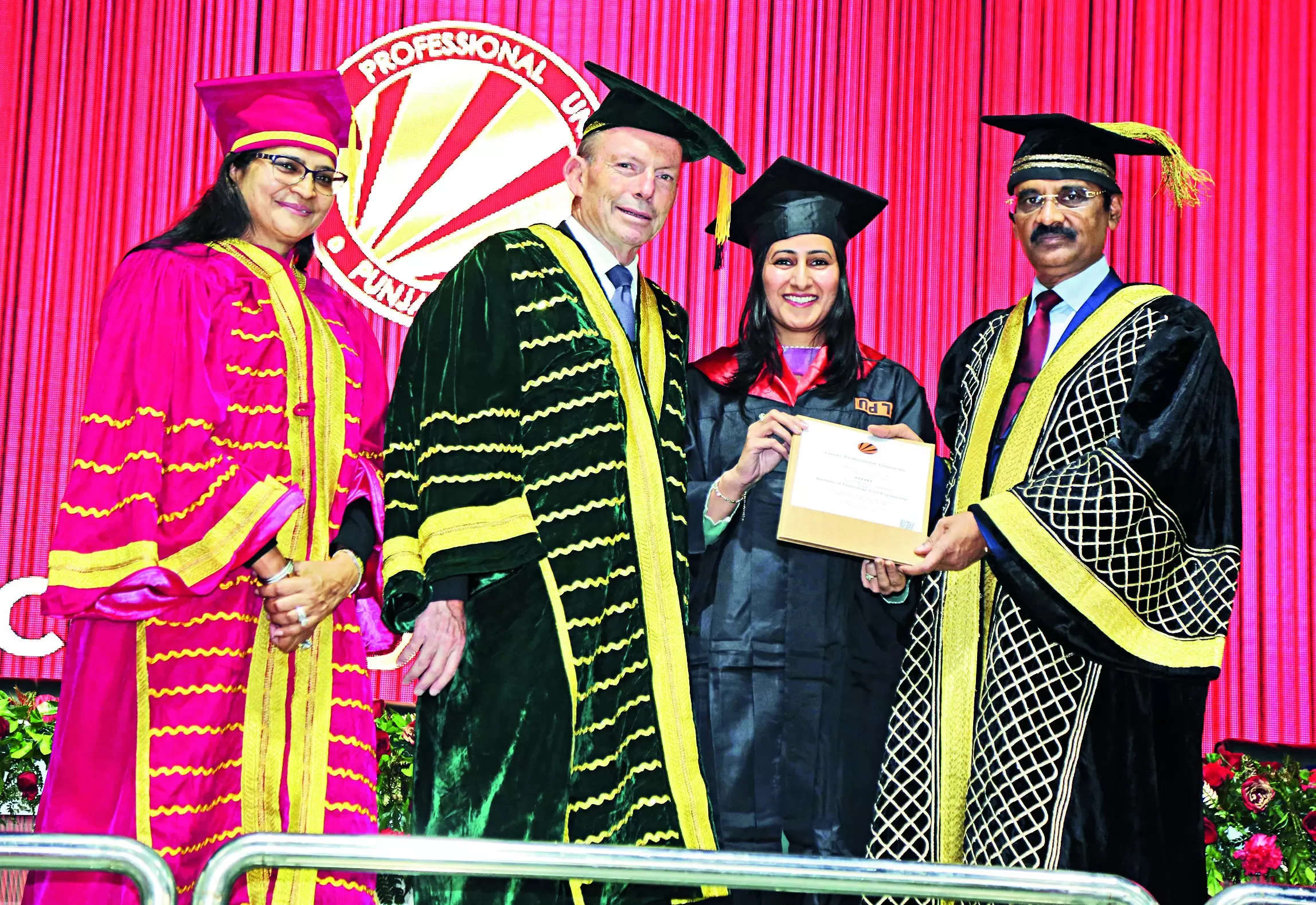 Former Australian PM Tony Abbott presides over LPU’s 11th Annual Convocation | Chandigarh News – Times of India