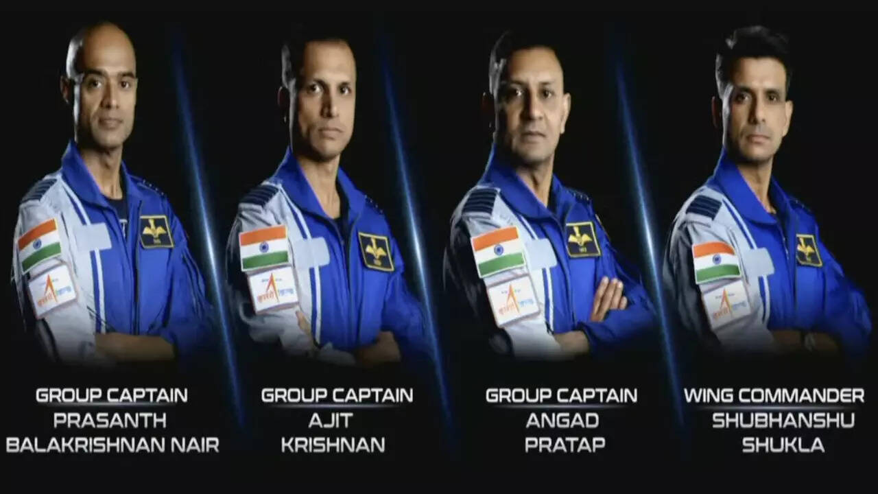 Who are the four Gaganyaan astronauts? 
