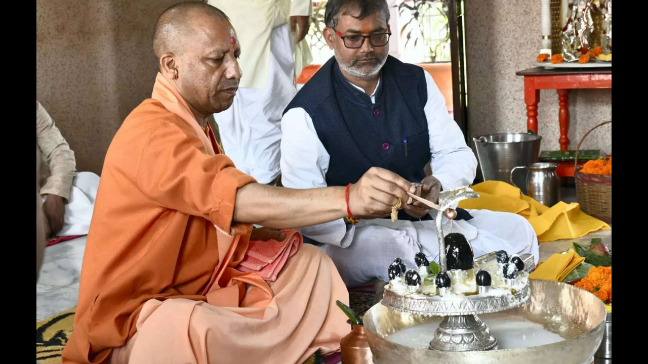 UP CM Adityanath performs Mahashivratri rituals at temples in Gorakhpur