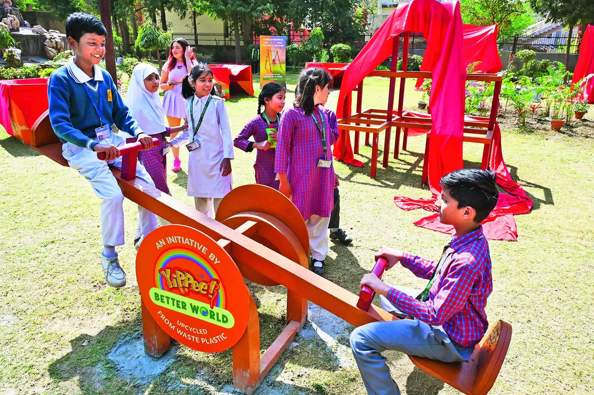 Equipment were installed at Lodhi Colony Central Park on Saturday