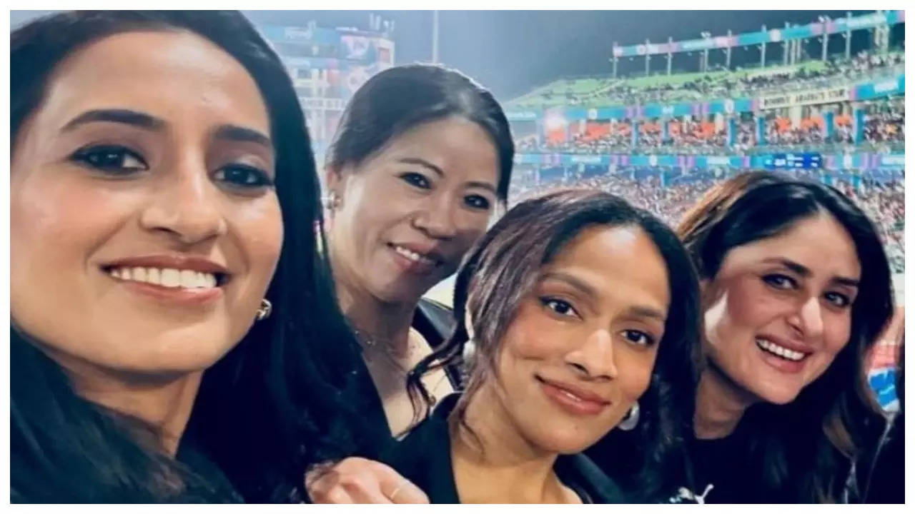 Masaba Gupta shares photographs with Kareena Kapoor, Mary Kom and others as she attends Ladies’s Premier League 2024: ‘What a blast with all the ladies I like!’ |