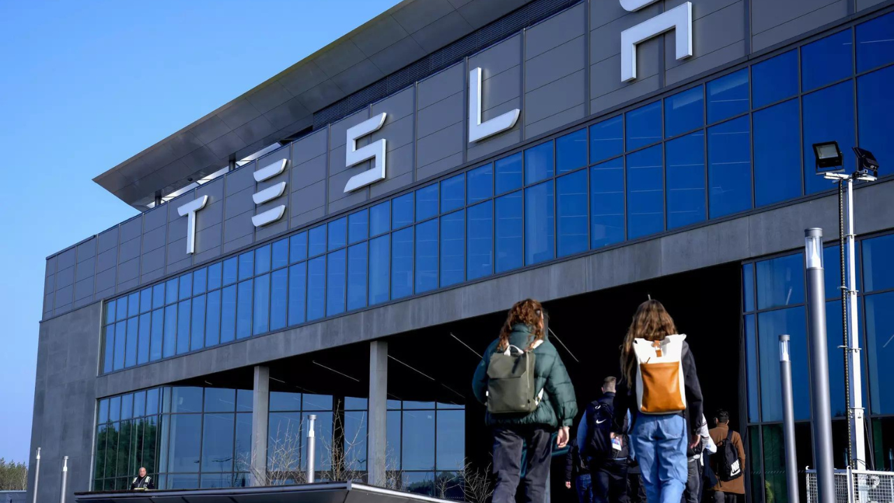 Elon Musk visits a Tesla plant near Berlin as production resumes after a suspected arson attack