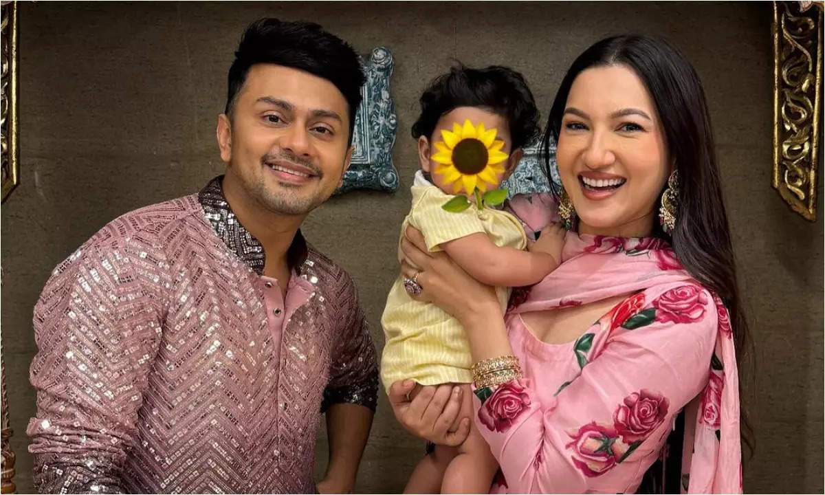 Gauahar Khan shares a cute picture with son Zehaan and jeth Awez Darbar; writes ‘Big pops to my son’