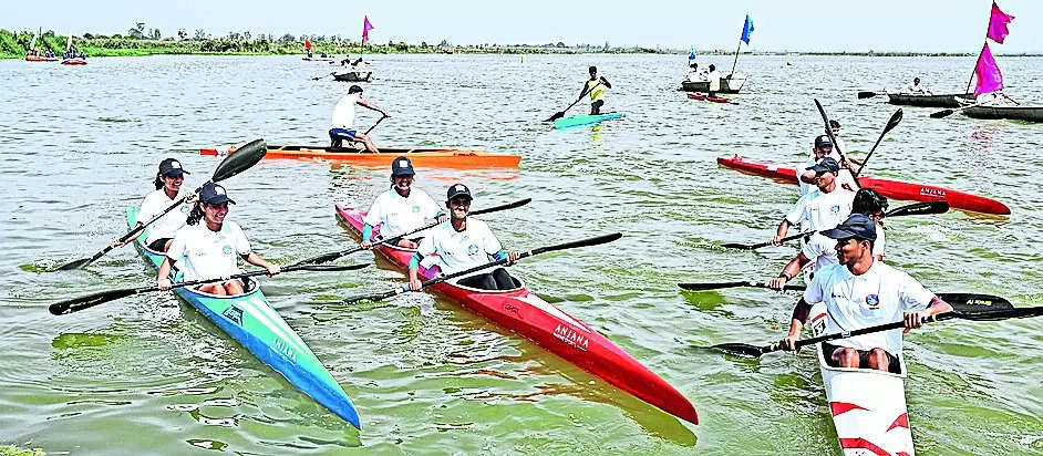 Kayaking championship: Prayagraj, P’garh players steal first day’s show