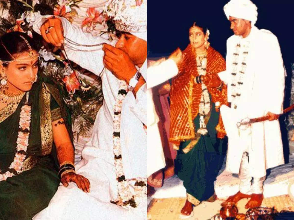 Kajol wedding ceremony look: Revisiting Kajol's gorgeous conventional Maharasthrian wedding ceremony look
