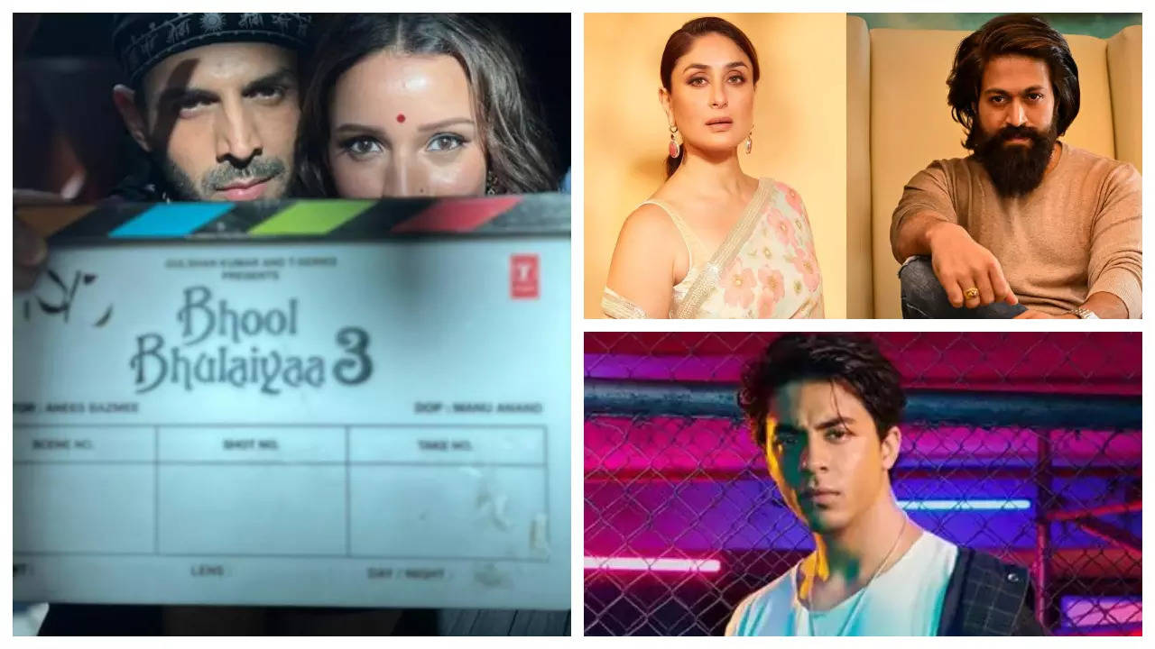 Kartik Aaryan wraps first schedule of Bhool Bhulaiyaa 3′ with Triptii Dimri, Aryan Khan shoots for Stardom, Kareena Kapoor to play Yash’s sister in ‘Poisonous’: TOP 5 leisure information of the day |