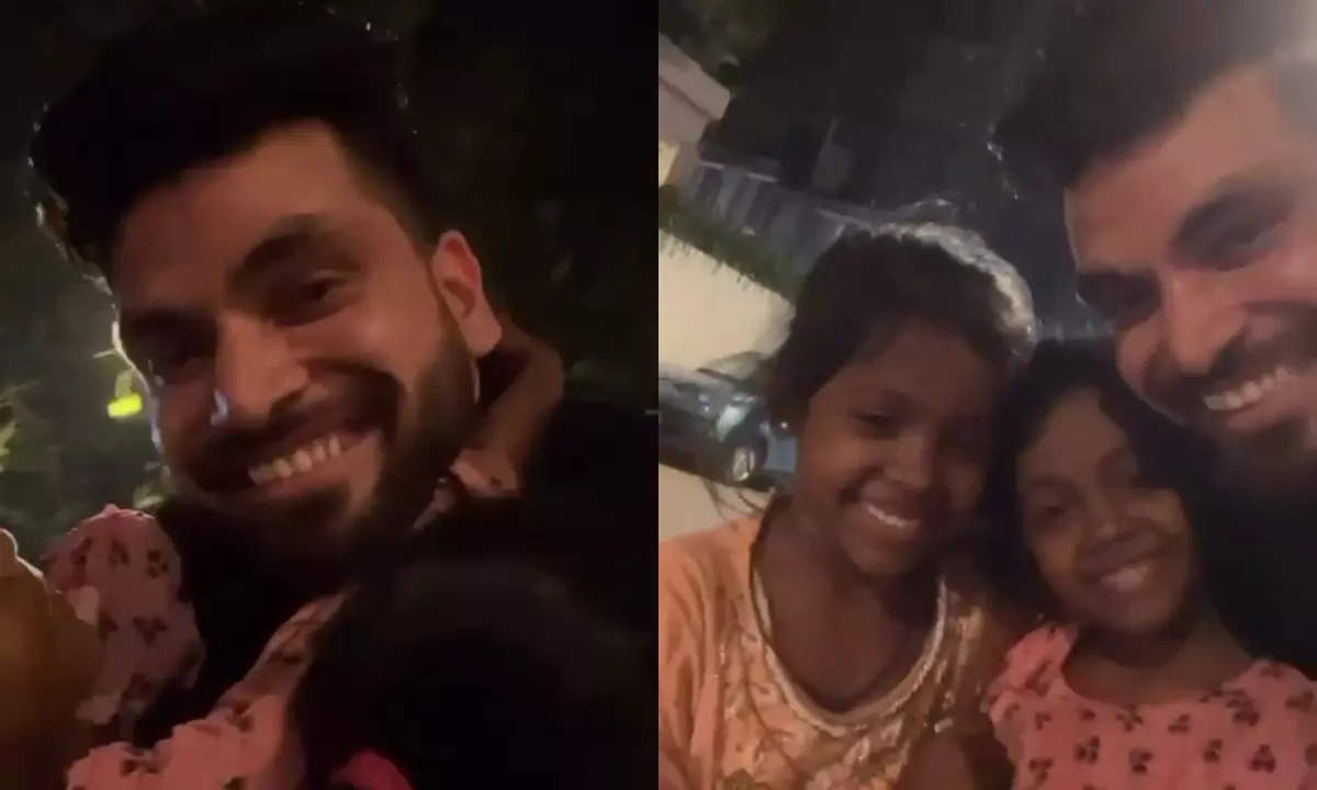 Shiv Thakare spotted having a fun banter with underpriviledged kids, netizens laud his modesty