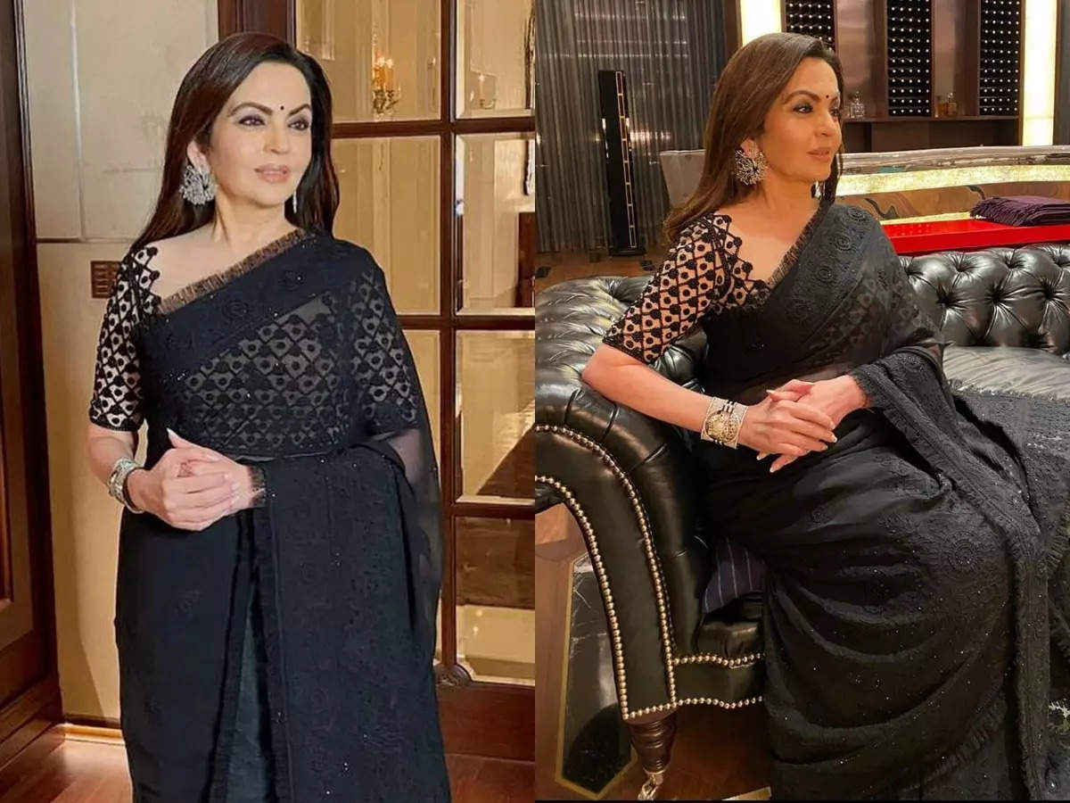 Nita Ambani stuns in a black sari