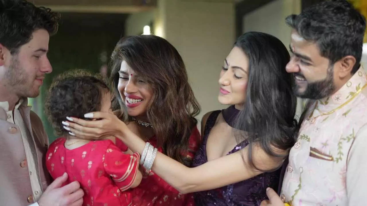 Priyanka Chopra beams with happiness as her brother Siddharth Chopra’s fiance Neelam Upadhyaya reveals like to Malti Marie at engagement ceremony | Hindi Film Information