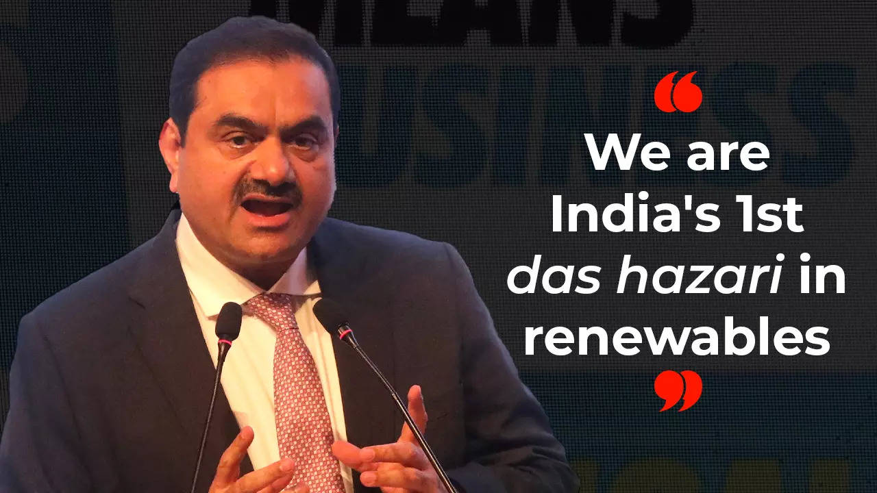Significant milestone! Gautam Adani says Adani Green is now India's first “das hazari” in renewable energy space