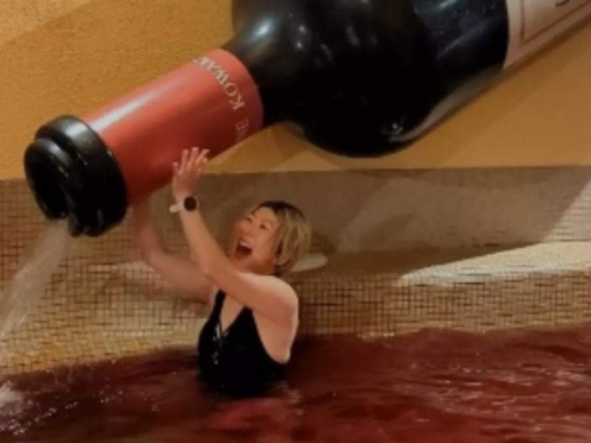 Wine lovers, take note! This amusement park lets you take a dip in red wine pool