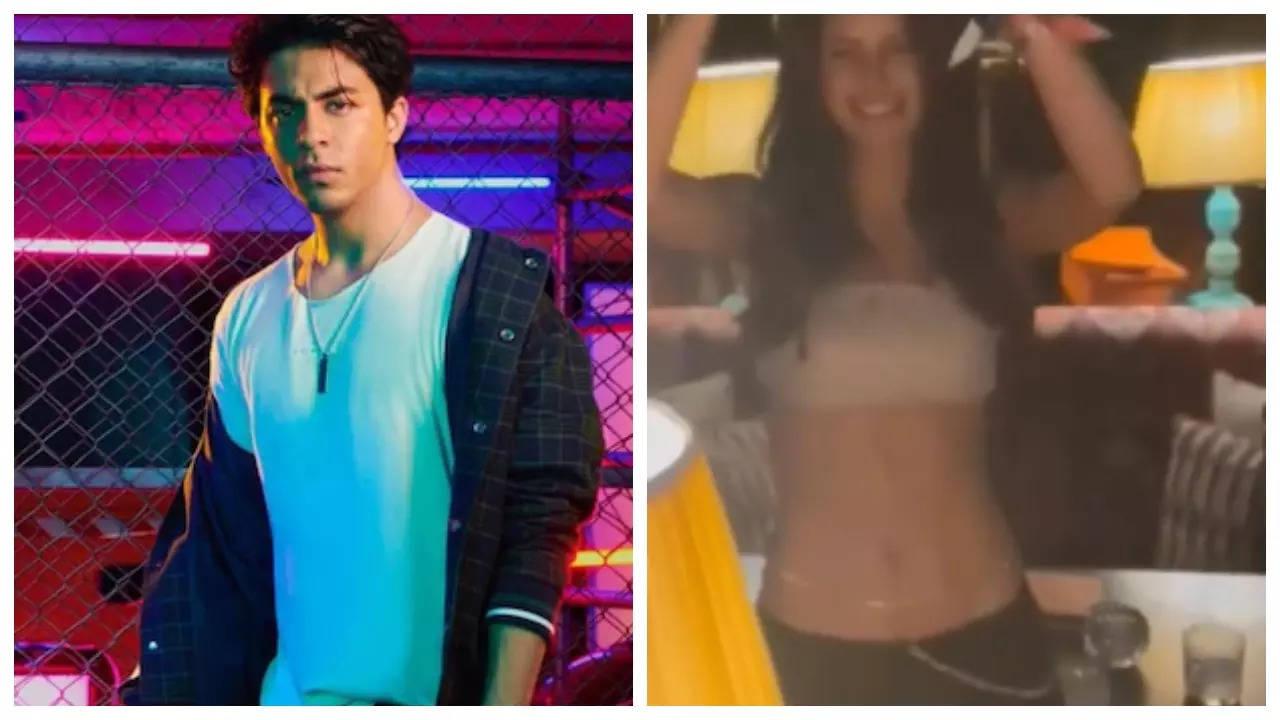 Aryan Khan flashes a smile at a party with rumoured GF Larissa Bonesi, Brazilian model REACTS | Hindi Movie News