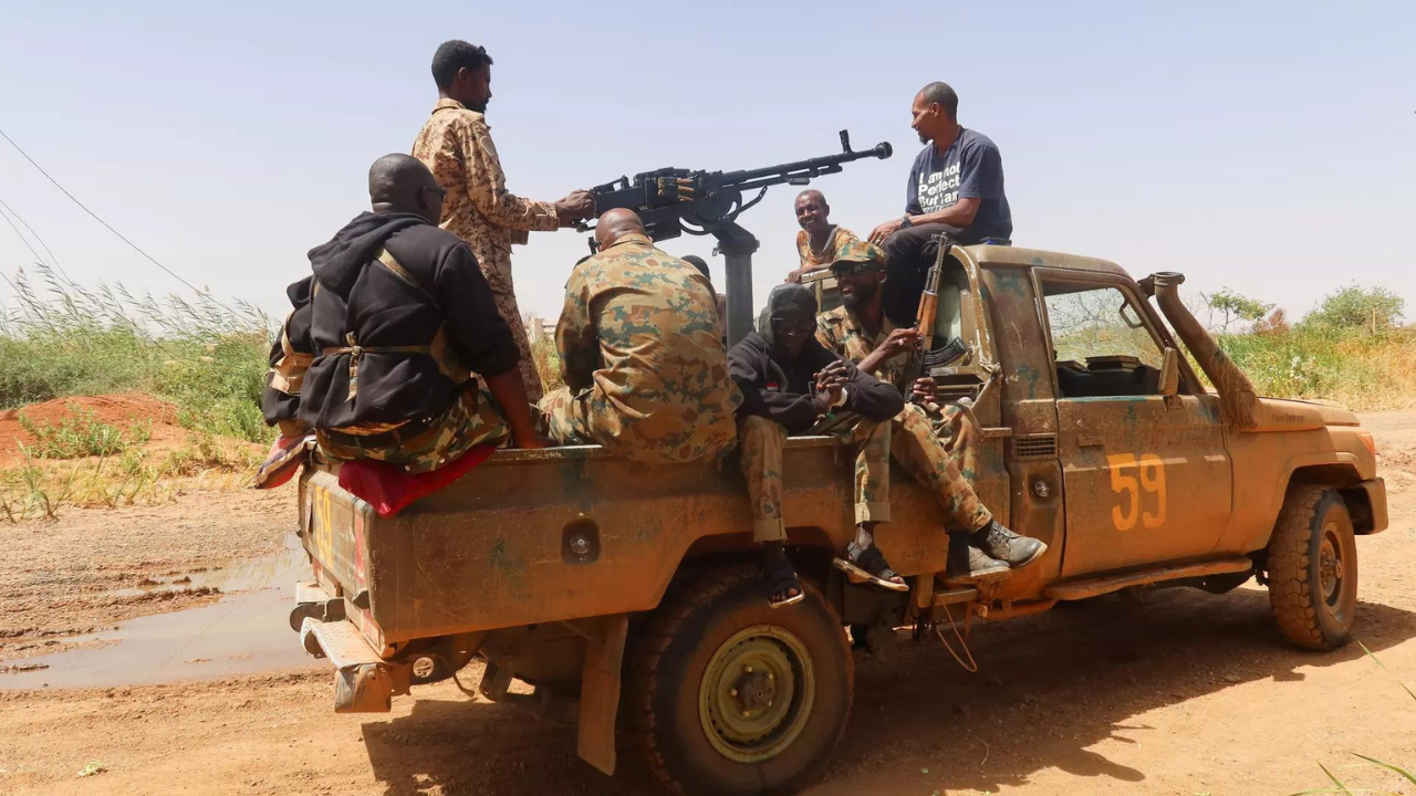 Members of Sudanese armed forces sit on an army vehicle in Omdurman, Sudan, March 9, 2024. (Photo/Reuters)