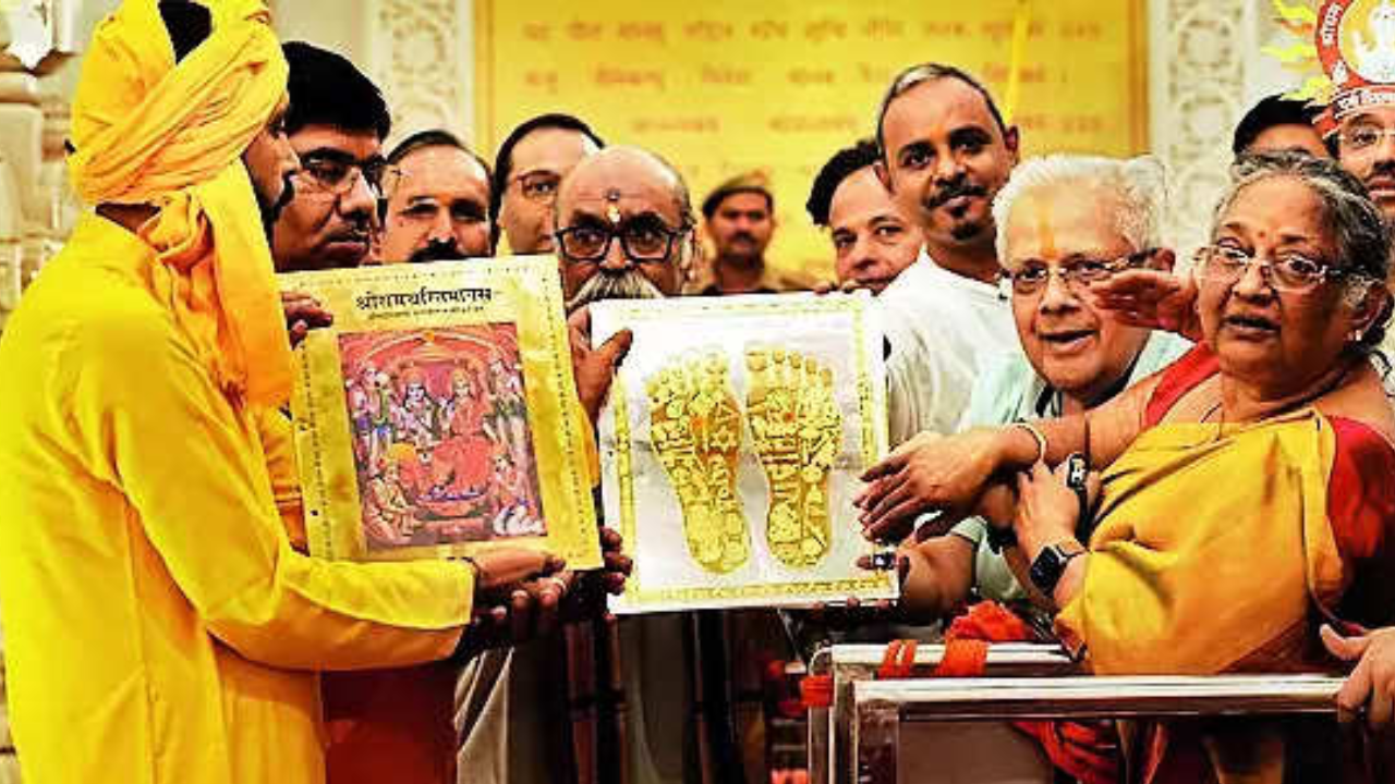 Ramcharitmanas in gold, silver worth Rs 5cr gifted to Ram Lalla
