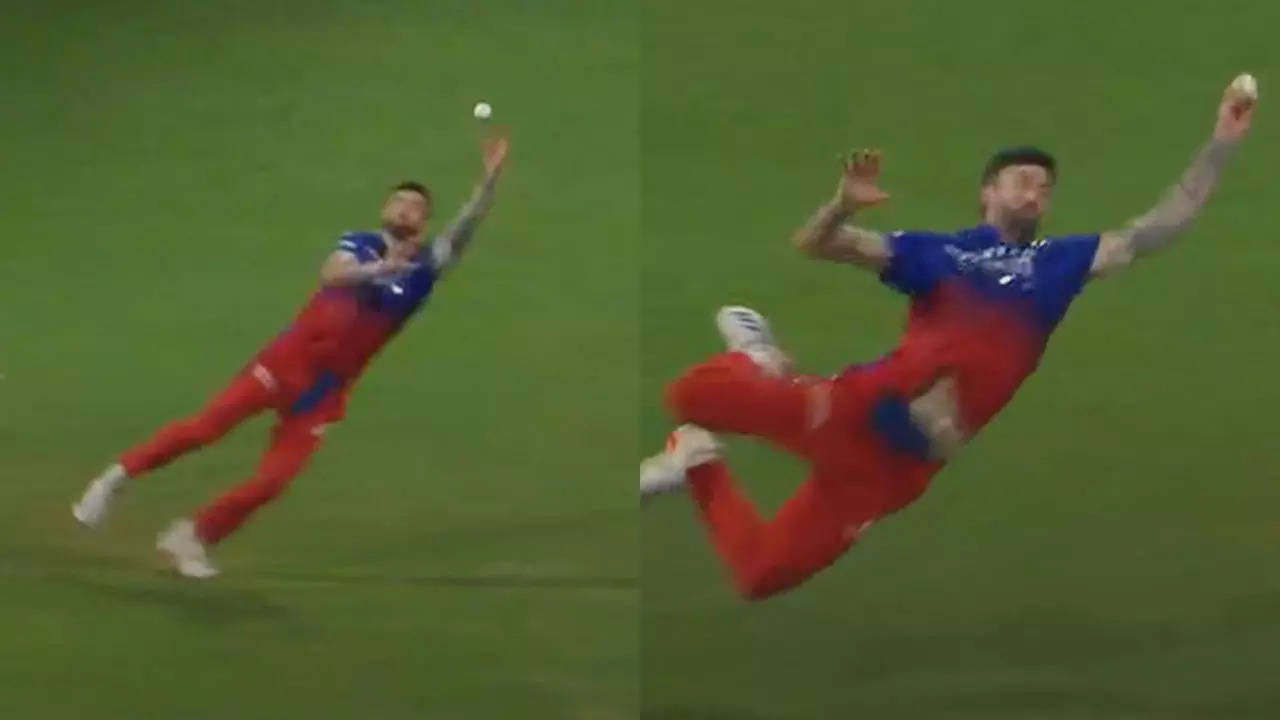 Watch: Topley pulls off a one-handed screamer to send Rohit back