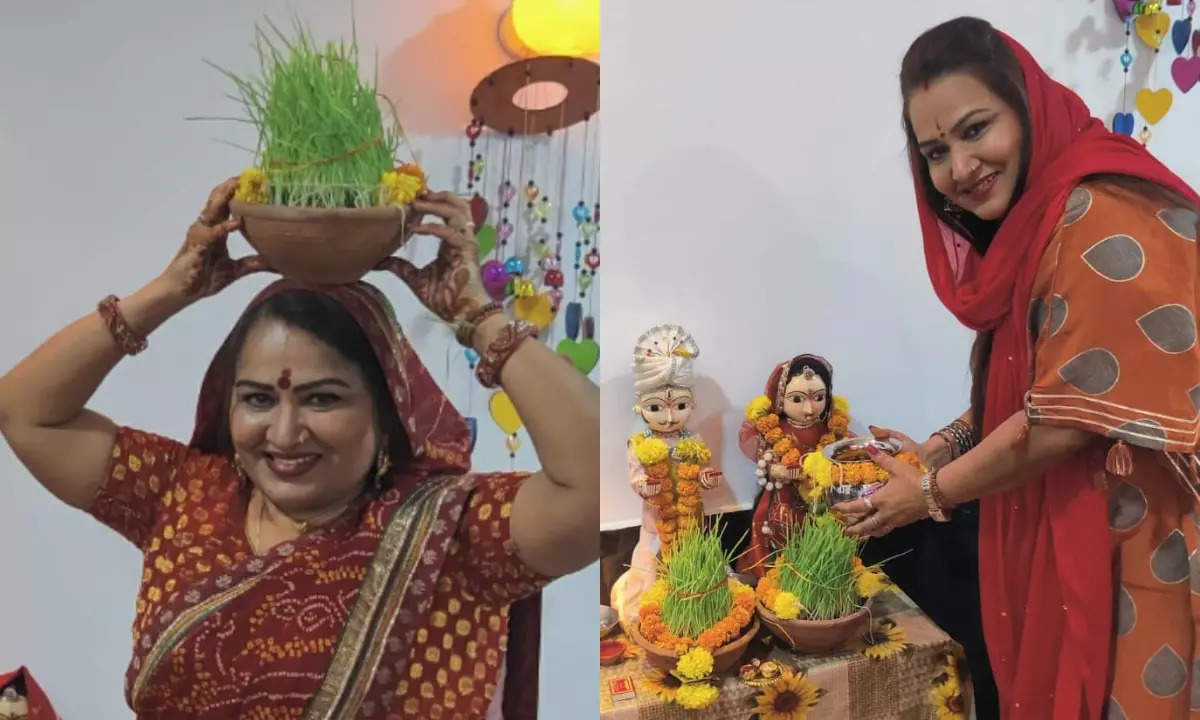 Meri Saas Bhoot Hai actress Urmila Sharma performs Gangaur Puja in Mumbai, says ‘I feel blessed to celebrate my tradition and culture’