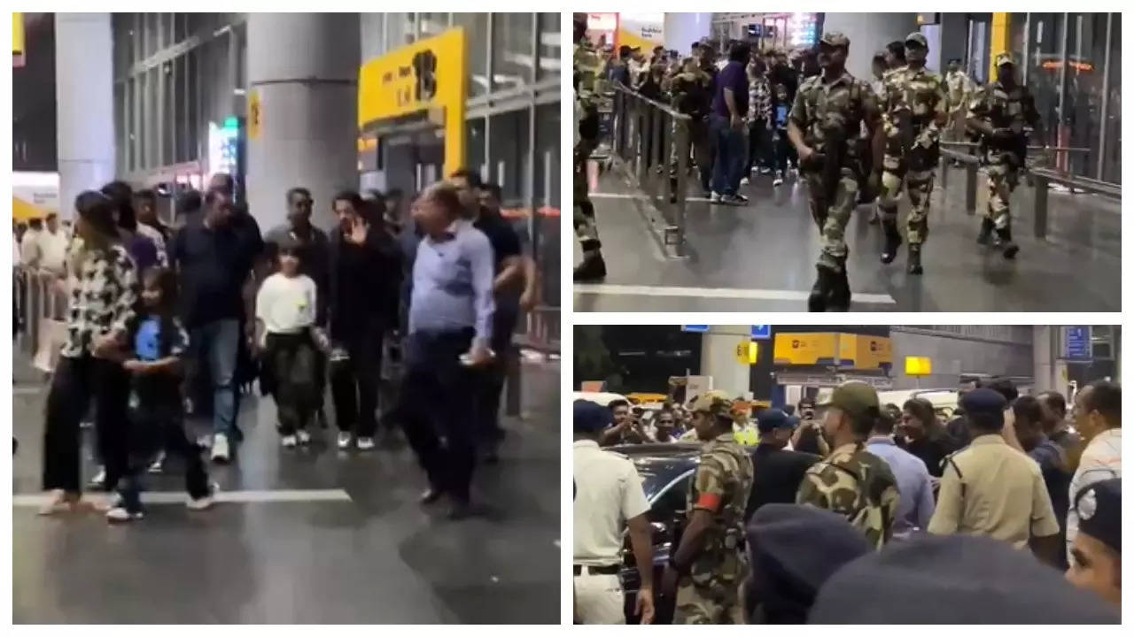SRK, AbRam, Suhana's airport security shocks fans