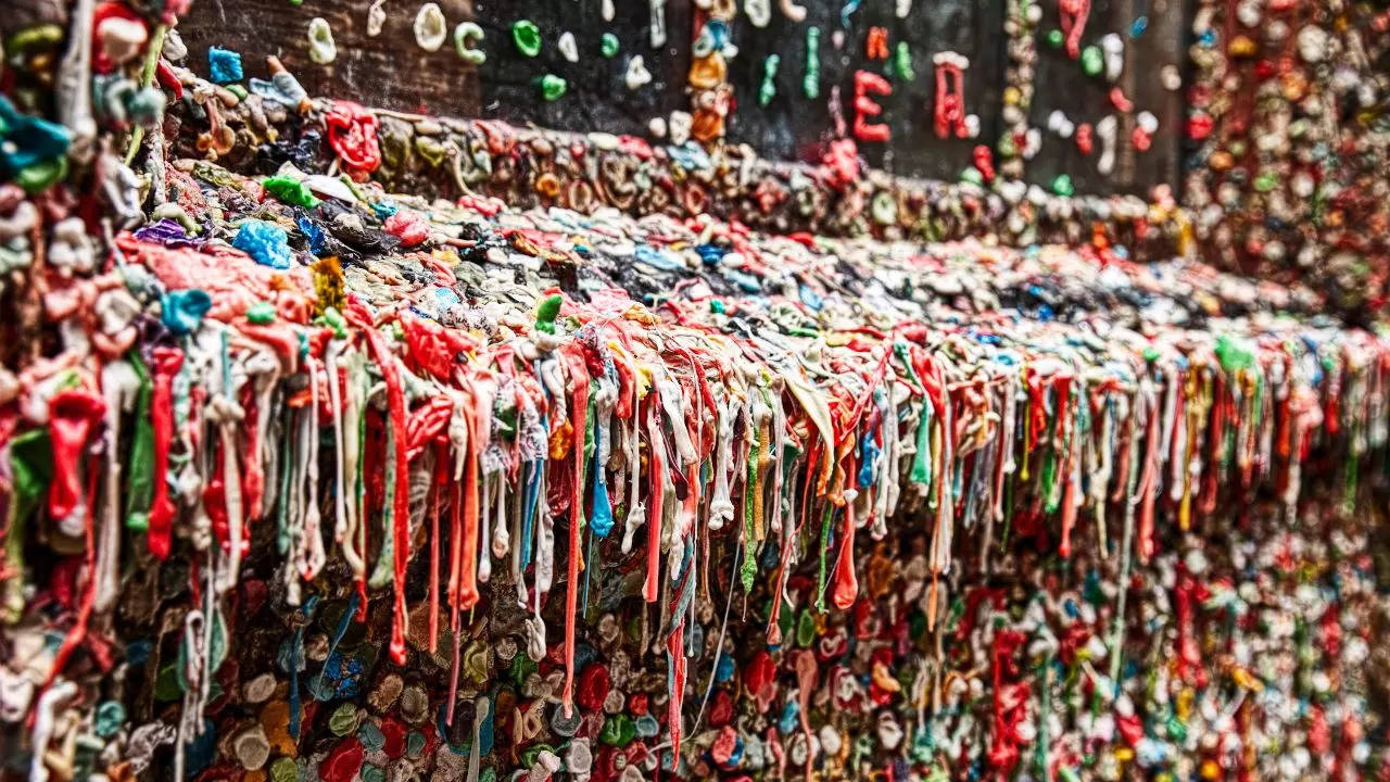 Seattle's Gum Wall is a famous and colourful destination for tourists and locals alike. Bound by tradition the wall persists even today Source: Canva