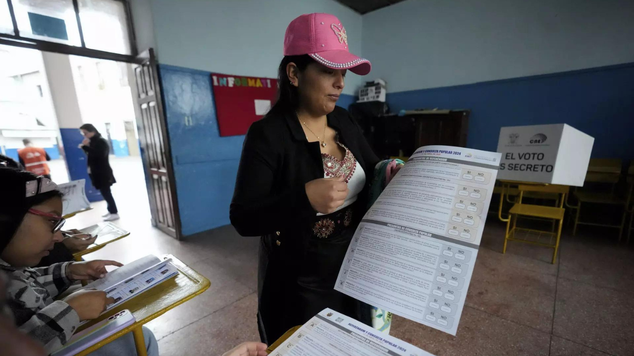 Ecuadorians head to polls to toughen fight against gangs behind wave of violence