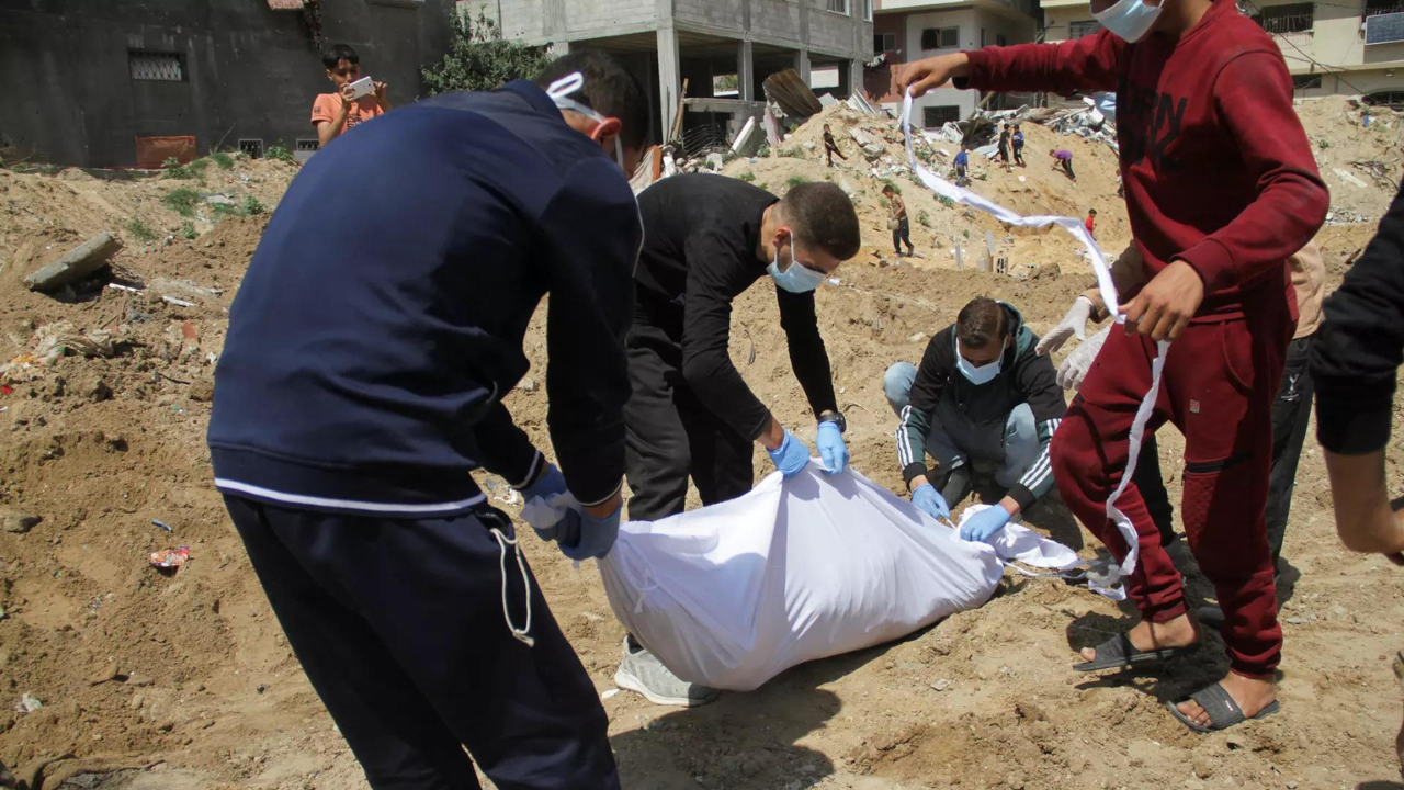 UN rights chief 'horrified' by mass grave reports at Gaza hospitals