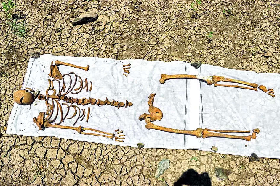 100 skeletal pieces of man missing for 7 years unearthed in Gujrat's Porbandar