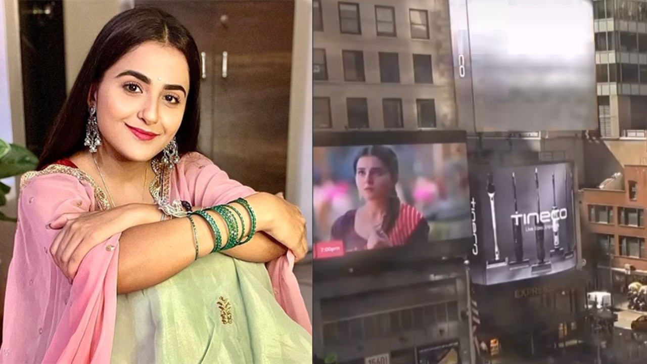 Debattama Saha shines on Times Square for her new show Krishna Mohini
