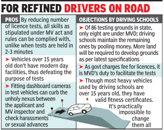 Despite protests, Motor vehicle department to revamp licence tests