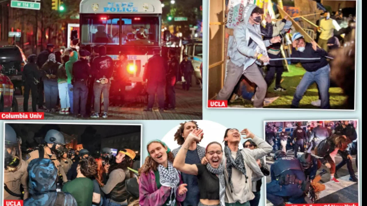 Clashes in UCLA; 300 held on New York campuses