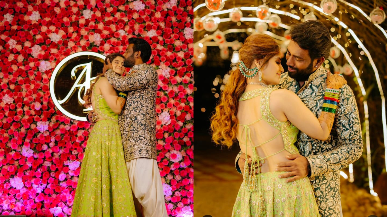 Newlyweds Arti Singh and Dipak Chauhan's love-filled sangeet snaps will warm your heart