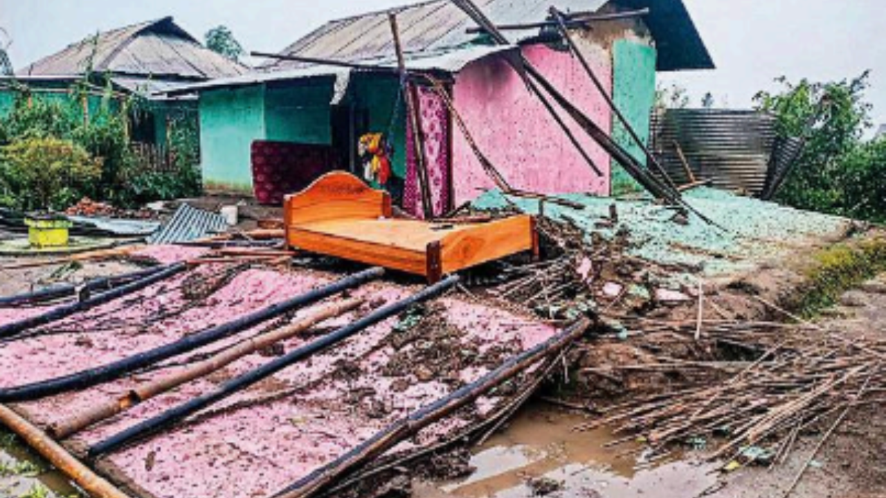 Over 15,000 houses, several vehicles damaged in storm in Manipur: N Biren
