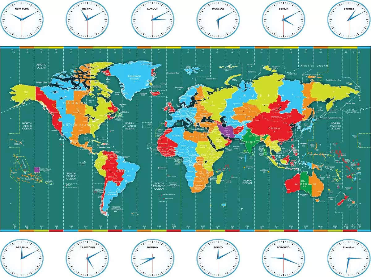 Countries with highest number of time zones