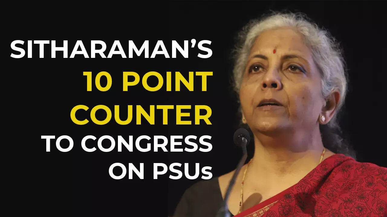 &lsquo;225% growth&rsquo;: Sitharaman hits out at Rahul with 10 points on PSUs