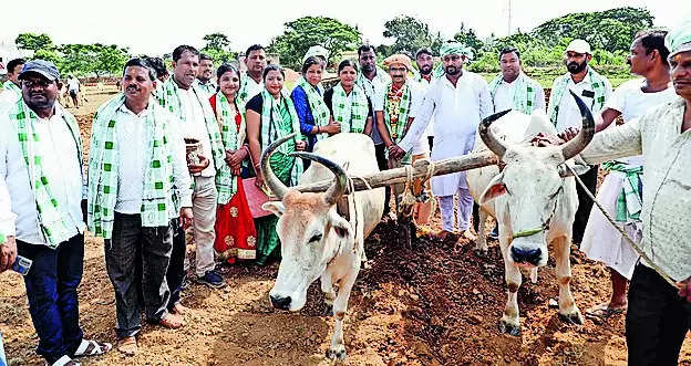 On Akshaya Tritiya, candidates plough land in bid to woo farmers ahead of polls