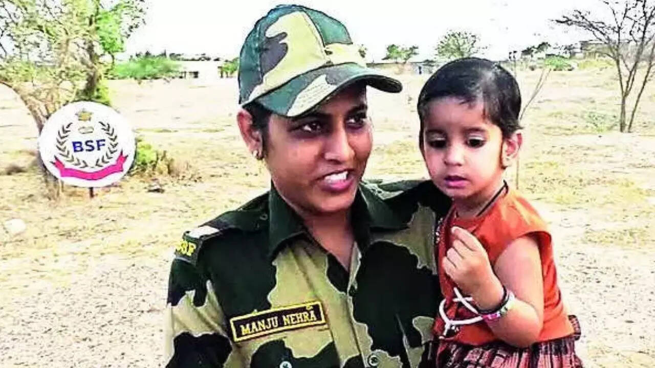 BSF women soldiers guard India-Pakistan border leaving kids at HQ