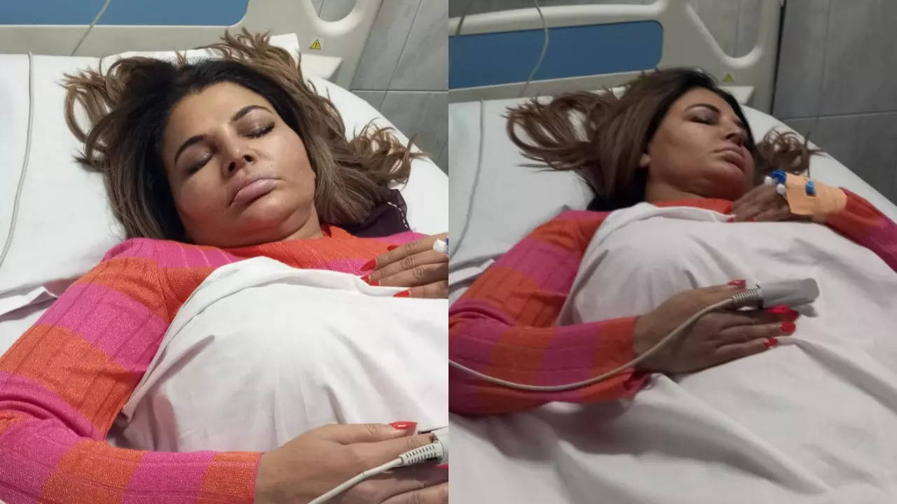 Rakhi Sawant’s photos from hospital go viral; the actress is seen lying on the hospital bed