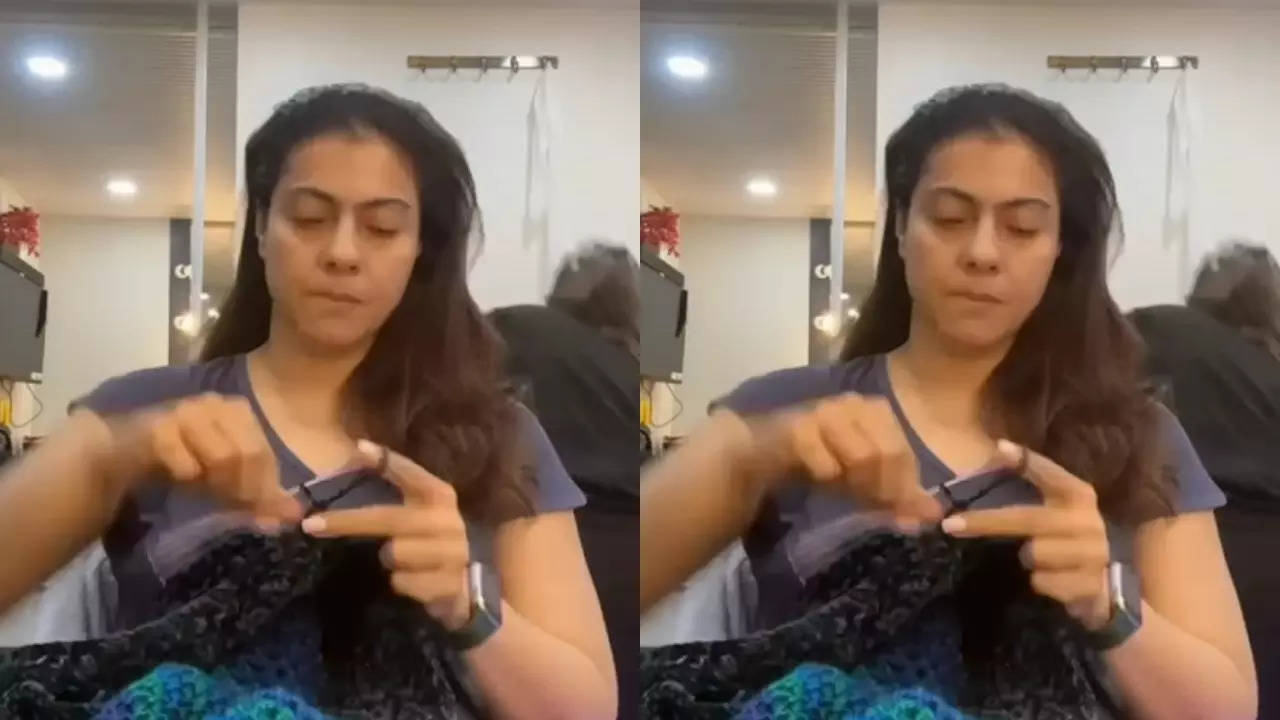 Video: Kajol shows off her crocheting skills