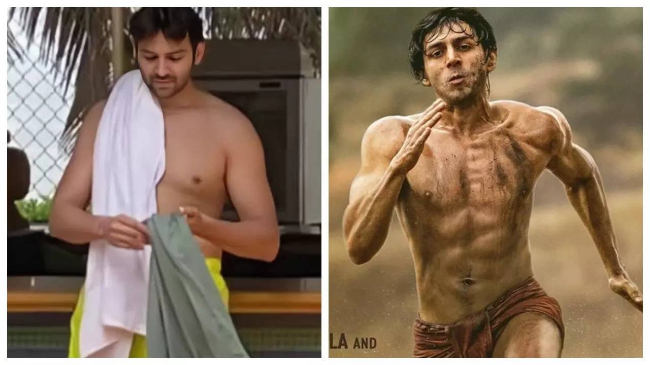 Then and Now: Kartik Aaryan’s body transformation for ‘Chandu Champion’ in just 1 year SHOCKS fans |