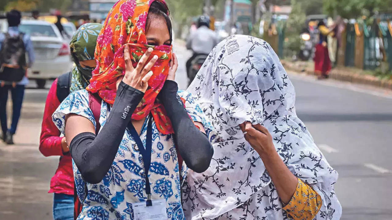Max temperature above 45°C for 2nd day on trot; min year's highest at 31.6°C