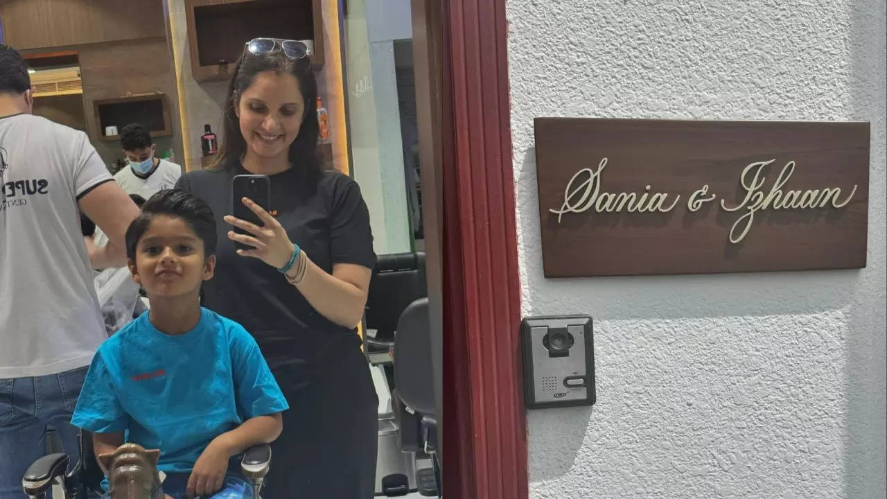 Post divorce with Shoaib Malik, Sania Mirza drops photo of the new name plate of her house and adorable moments with son Izhaan – Pics inside | Hindi Movie News