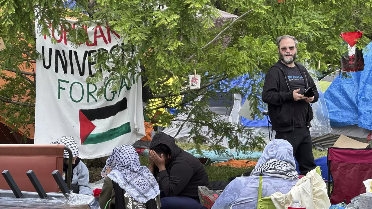 College in Detroit suspends in-person classes because of pro-Palestinian camp