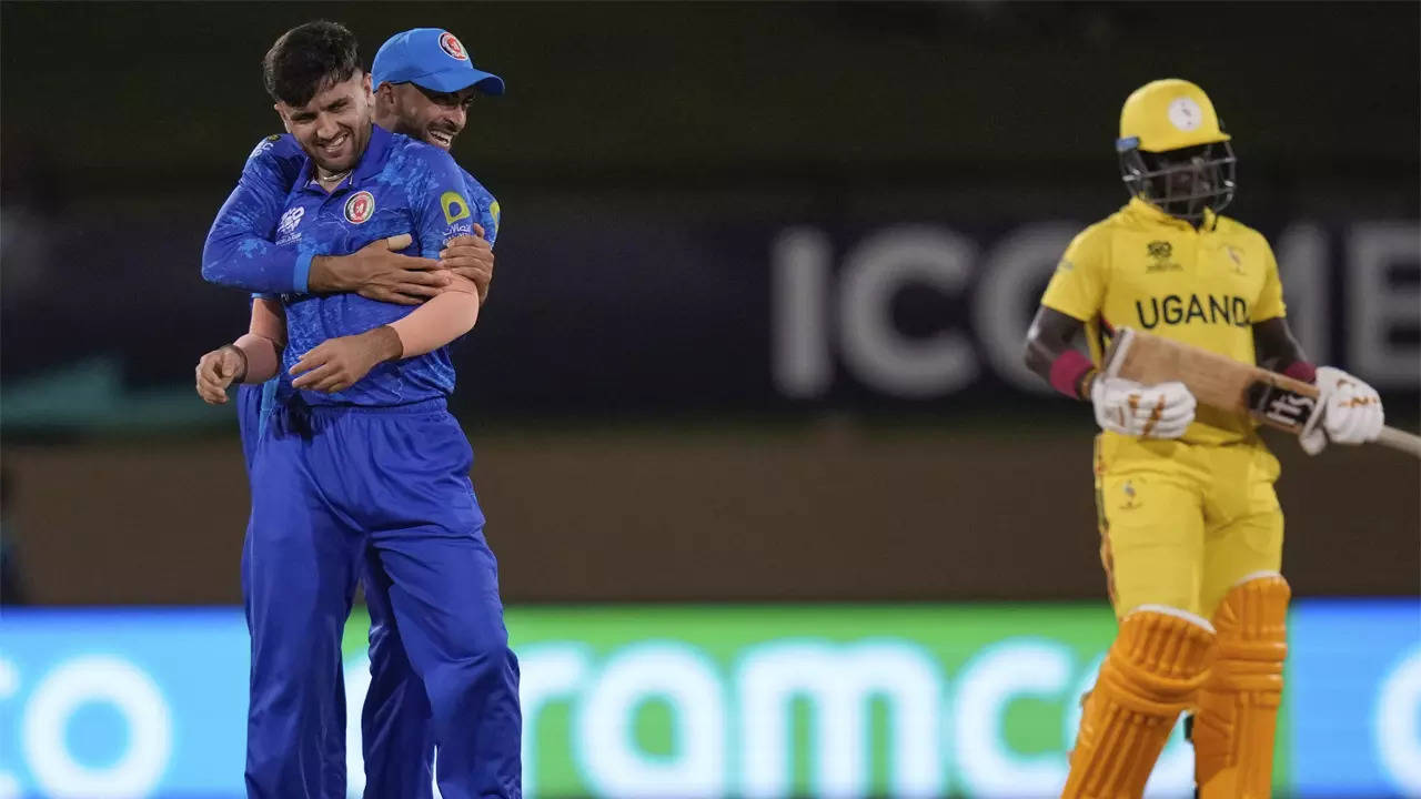 AFG vs UGA T20 World Cup Highlights: Afghanistan hammer debutants Uganda – The Times of India